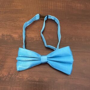 Blue Clip-On Bow Tie